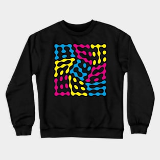 Twisted Metaballs Typography (CMY) Crewneck Sweatshirt